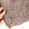 Handmade women's hat AUREA 100% Baby Merino plus mohair and silk 23/20 Light Beige