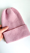 VARELLA – czapka z wełny merino baby merino 54 Pudrowy Róż