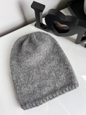 CHMURKA Beanie-Mütze aus Alpaka 04 Mittelgrau
