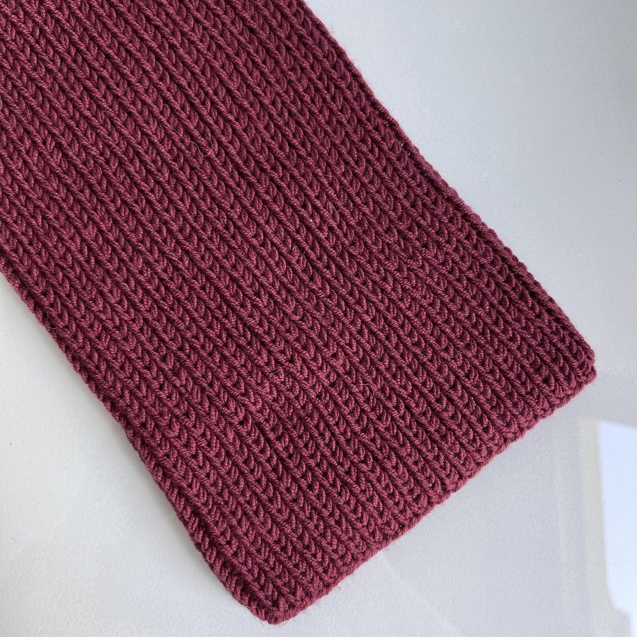 NANA – czapka wełniana merino beanie 51 bordowy