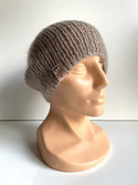 MARI handgemachte Beanie-Mütze aus Alpaka, Mohair und Seide 2020/20 Beige
