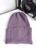 VARELLA Turn-Up Baby Merino Wool Beanie 100% 40 Purple Amethyst
