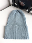 VARELLA Turn-Up Baby Merino Wool Beanie 100% 43 Jasny Morski