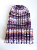 NELLI Turn-Up Merino Wool Beanie 15 Fioletowy Deszcz Unisex Winter
