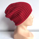 NANA – czapka merino beanie 100% Baby Merino 16 Czerwony jesienno-zimowa