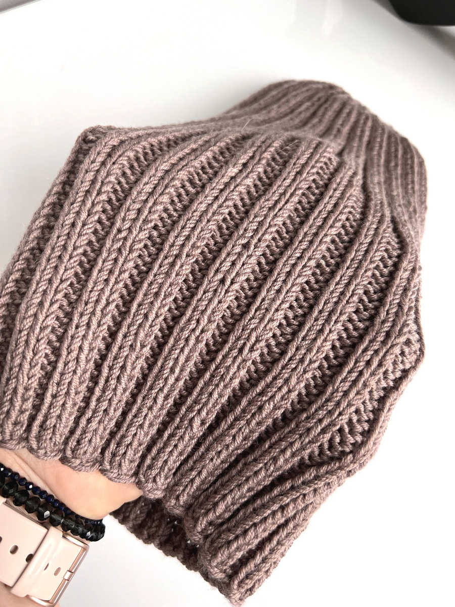 HELLI – czapka zimowa merino damska beanie 17 Beż 100% Baby Merino