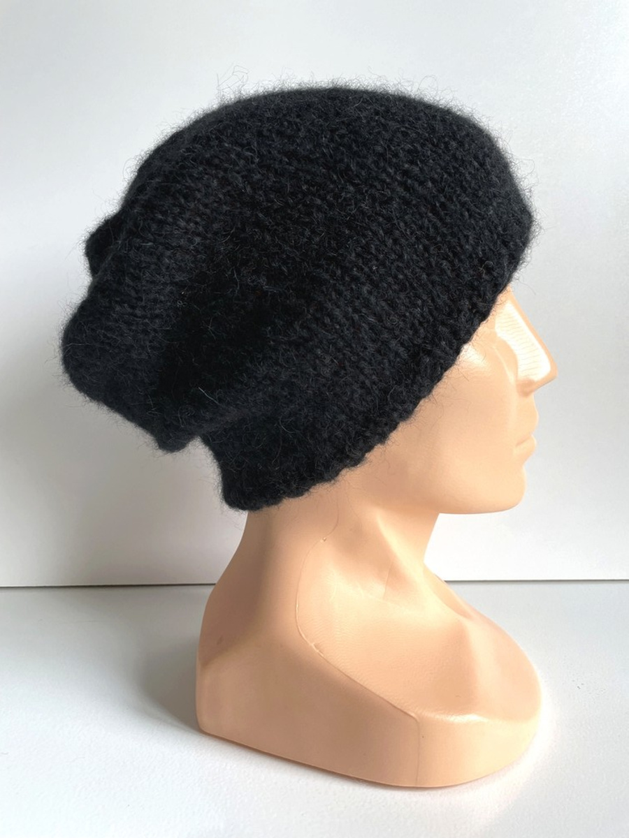 CHMURKA Beanie-Mütze aus Alpaka 31 Schwarz