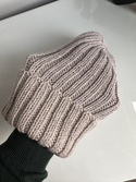Wywijana czapka merino HELLI 100% Baby Merino 23 Jasny Beż