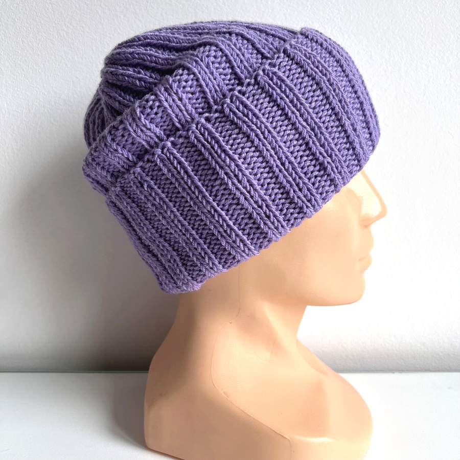 HELLI Turn-Up Merino Wool Beanie 14 Purple