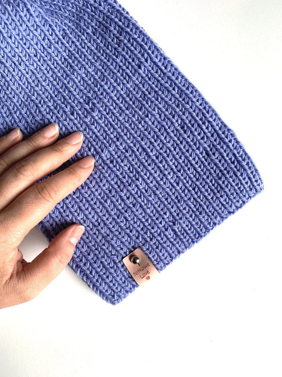 NANA – czapka beanie z wełny 100% Baby Merino 25 Lawenda