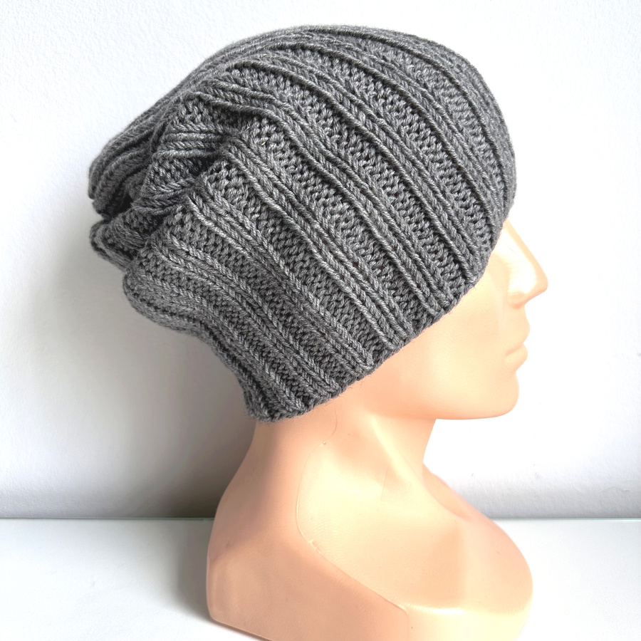 HELLI – czapka zimowa merino damska 100% Baby Merino 19 Szary