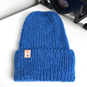 CHMURKA Turn-Up Alpaca Beanie 37 Bluebird Blue
