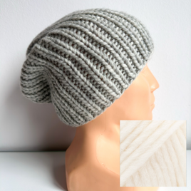 JANKA – gruba czapka zimowa damska z wełny 01 Ecru