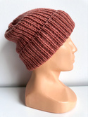 NANA – czapka wywijana z baby merino 48 Blush