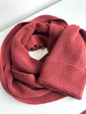 VARELLA Beanie-Mütze mit Umschlag 100% Baby-Merinowolle 51 Bordeaux