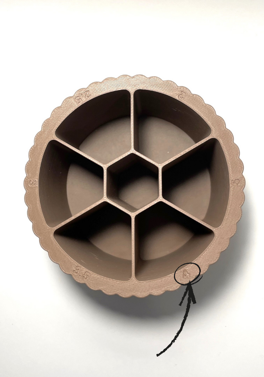 Spin & Sort Dreh-Organizer für Häkelnadeln, Stifte, Pinsel –Schokolade Milchkaffee