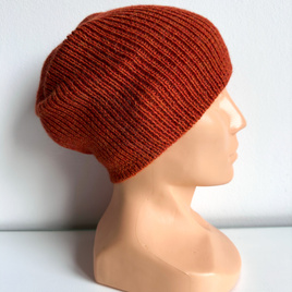 HELEN – czapka z alpaki damska 100% alpaka 2925 rdza