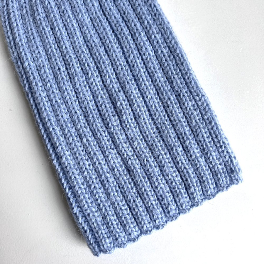 LAURIN – czapka z alpaki 100% beanie 6205 błękitny