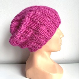 CHMURKA 2.0 – czapka beanie z alpaki damska 39 Magenta