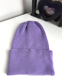 VARELLA – czapka merino beanie wywijana 14 fioletowy, 100% baby merino