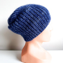 ALURA – ręcznie robiona ciepła czapka beanie merino + moher i jedwab damska 30 Prażony Migdał