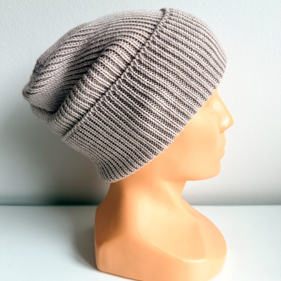 VARELLA – czapka beanie z wełny merino 100% Baby Merino 23 Jasny Beż, jesienno-zimowa, damska/męska/dziecięca