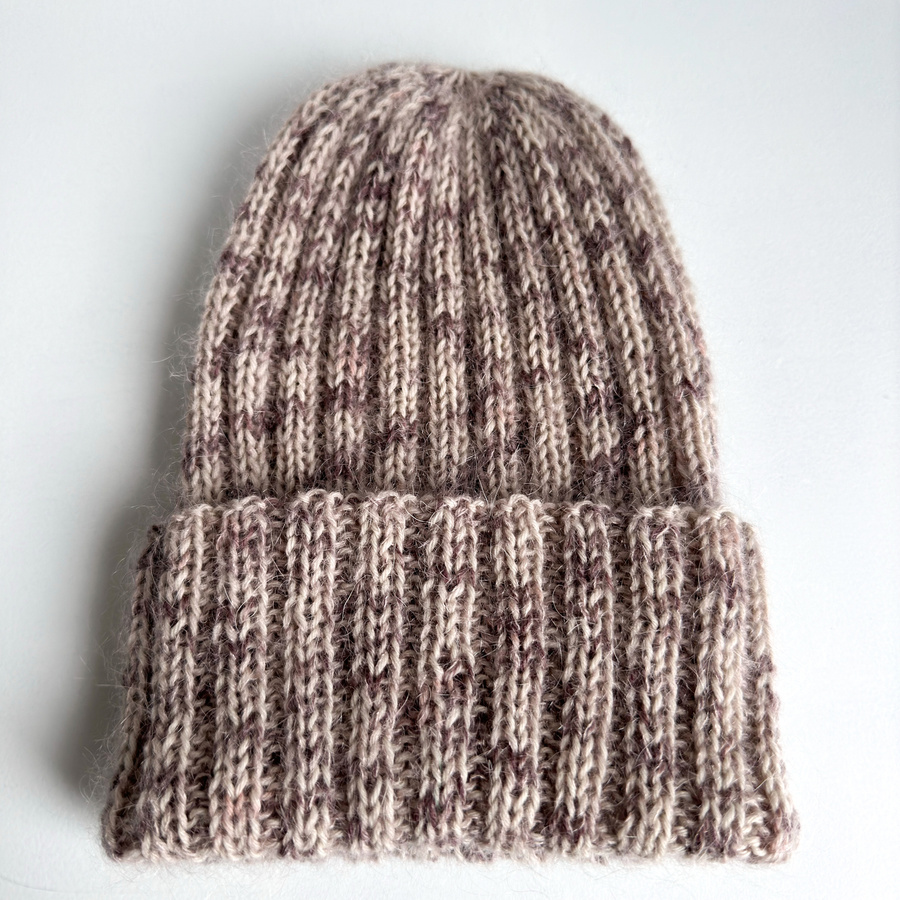 DAISY – czapka beanie handmade baby merino + moher i jedwab 114 Wanilia