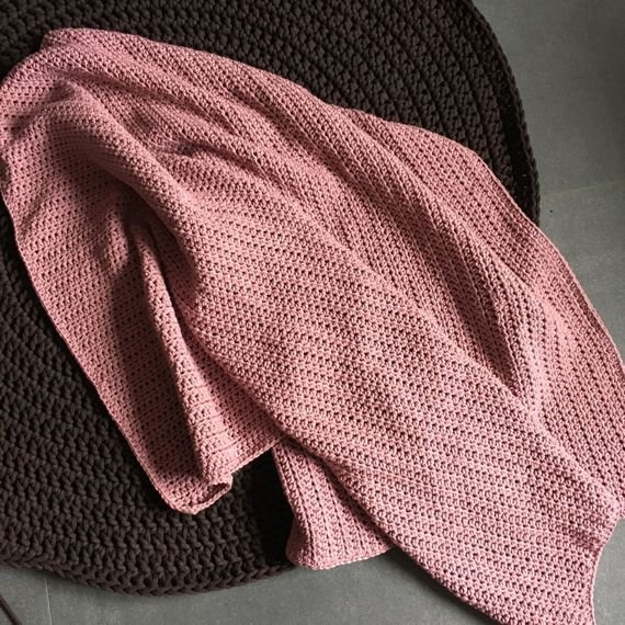 Ręcznie robiony Bawełniany kocyk dziecięcy 90 x 115 cm