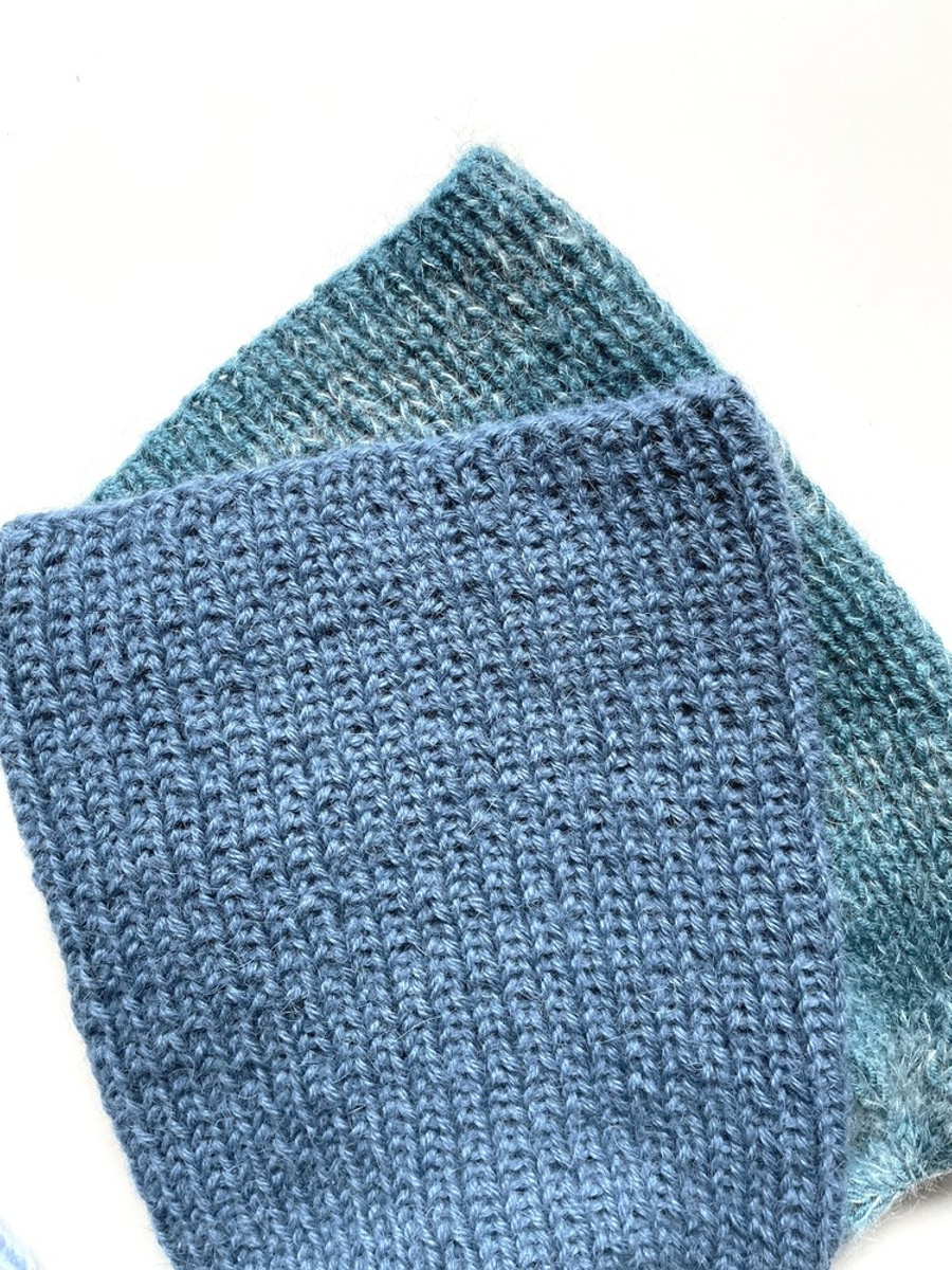 KIARA – czapka z alpaki 100% damska beanie 6309 średni niebieski petrol zimowa