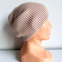 VARELLA – czapka z wełny merino beanie 100% Baby Merino 59 Pszeniczny, cienka przejściowa