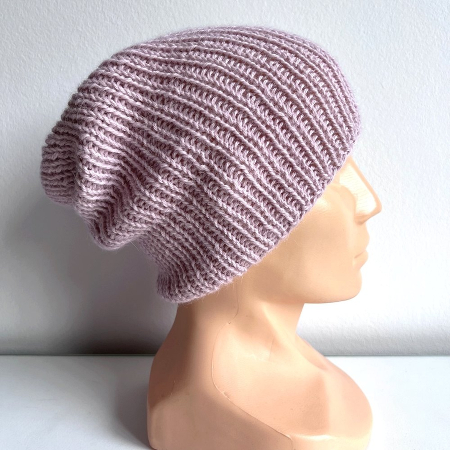 KIARA Damenmütze aus Alpaka 100% Alpaka 3112 Rosa mit einem Hauch Beige Beanie
