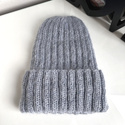 MARGARET Handmade Warm Alpaca Beanie 9021/06 Mgła