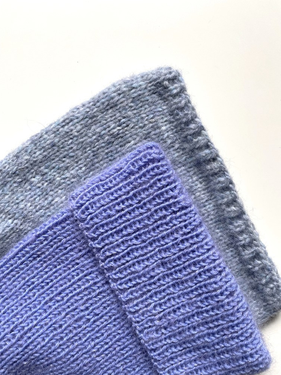 AUREA – czapka beanie handmade baby merino + moher i jedwab 25/11 Lawenda