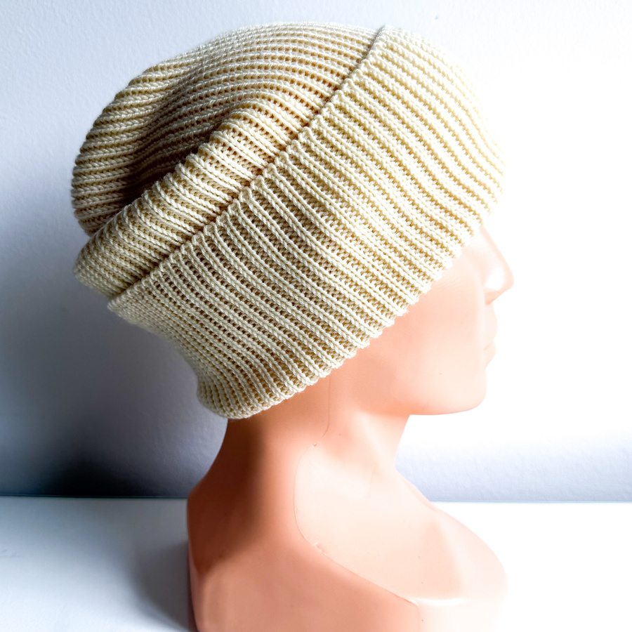 VARELLA – czapka beanie z wełny merino 100% Baby Merino 02 Ecru zimowa