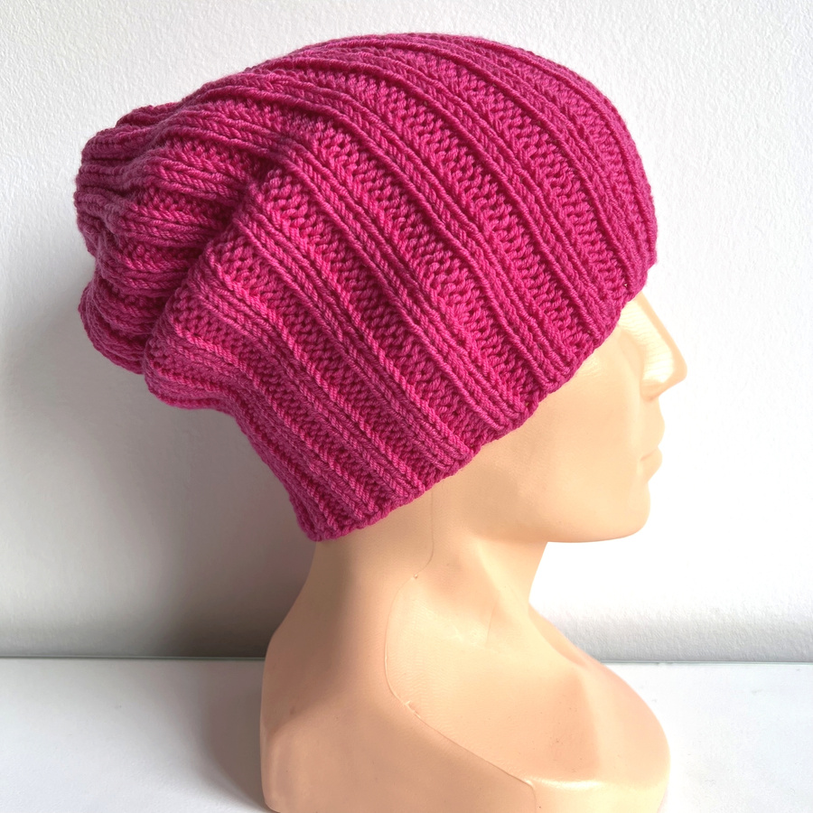 HELLI – czapka zimowa merino damska 100% Baby Merino 08 Fuksja