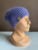 Handmade women's hat AUREA 100% Baby Merino plus mohair and silk 25/11 Lavender