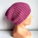 KIARA Alpaca Beanie for Women 100% Alpaca 9034 płatek róży