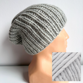 JANKA – gruba czapka zimowa damska z wełny 52 Rosa