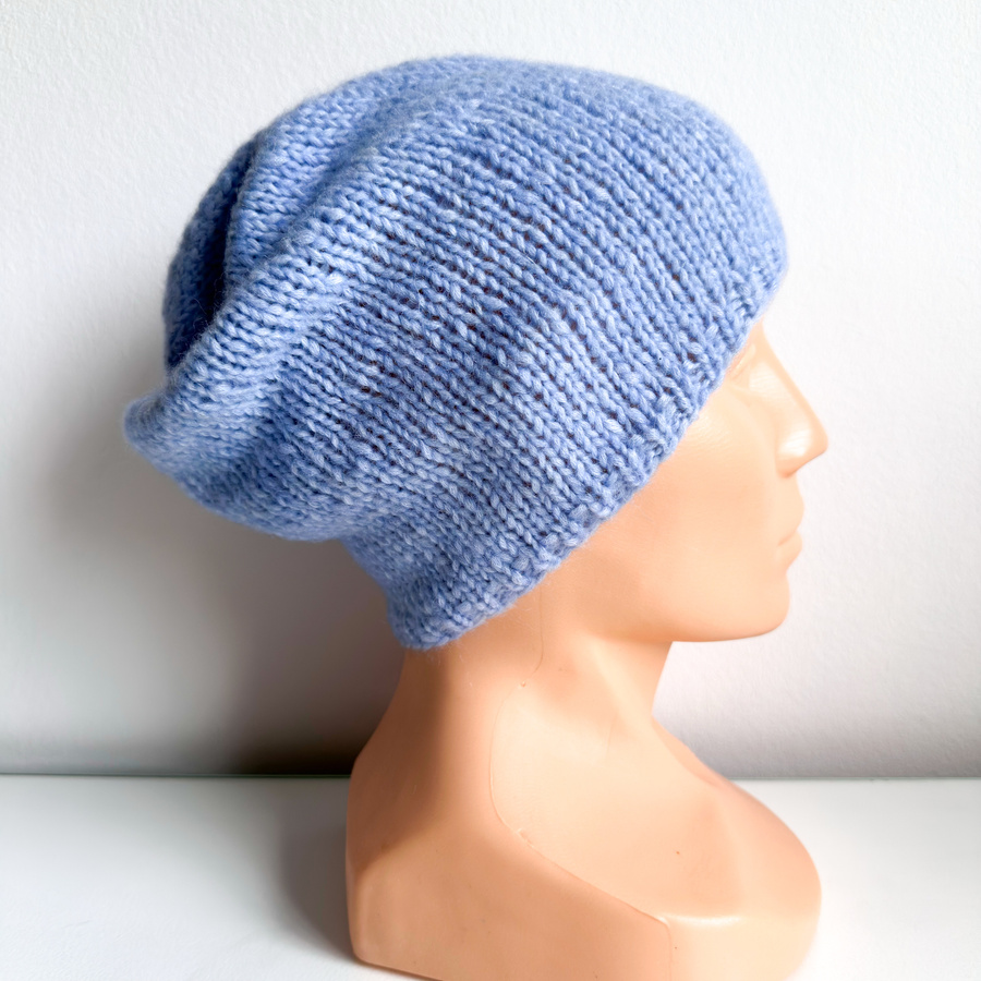 CHMURKA Beanie-Mütze aus Alpaka 36 Hellblau