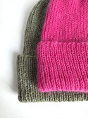 AUREA – ręcznie robiona ciepła czapka beanie baby merino + moher i jedwab damska / dziecięca 08/13 Fuksja
