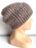 AUREA – ręcznie robiona czapka beanie baby merino + moher i jedwab damska / dziecięca 17/41 Beż
