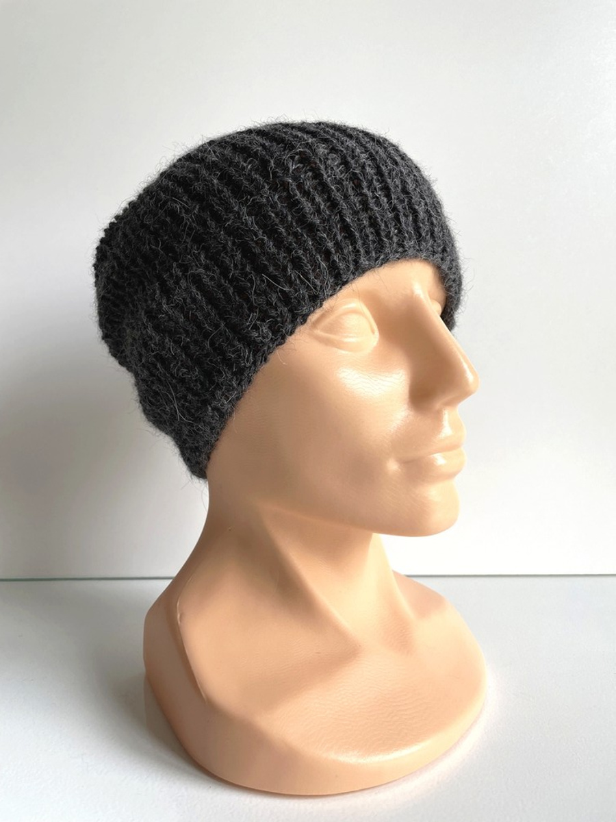 KIARA – czapka beanie z alpaki 100% 506 Ciemny Szary