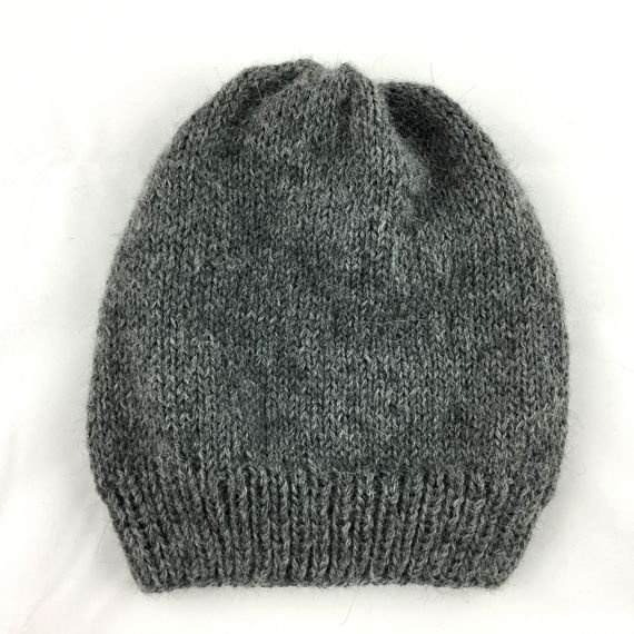 JONA Women's Beanie 100% Alpaca 517 średni szary
