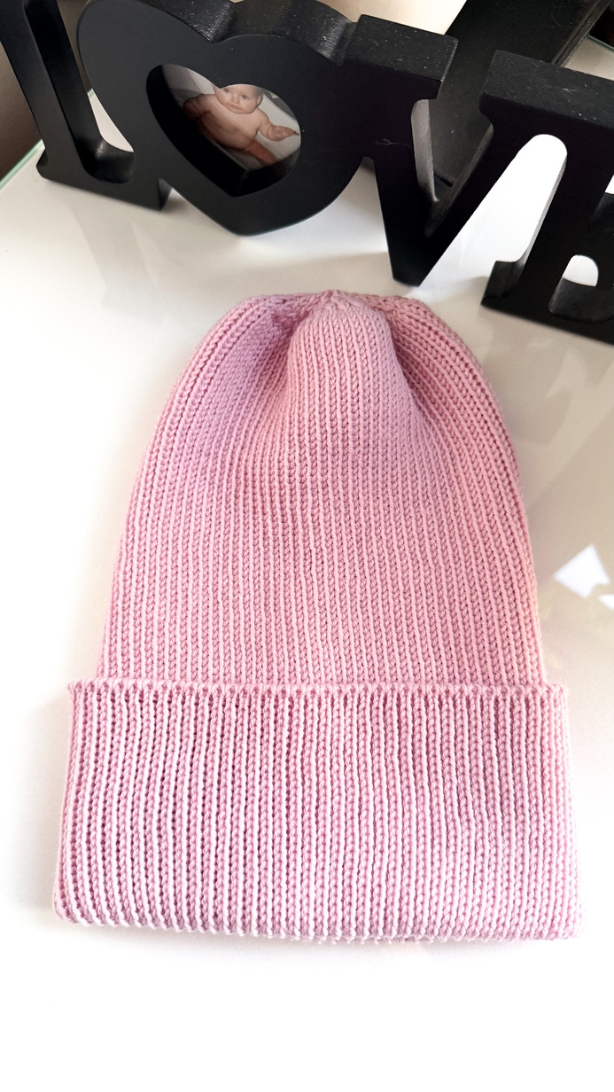 VARELLA – czapka z wełny merino baby merino 54 Pudrowy Róż