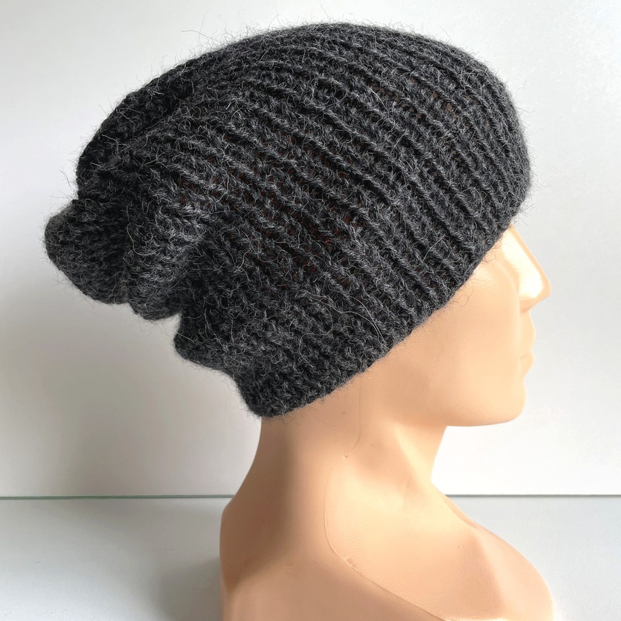 KIARA Alpaca Beanie 100% Alpaca 506 Dark Grey