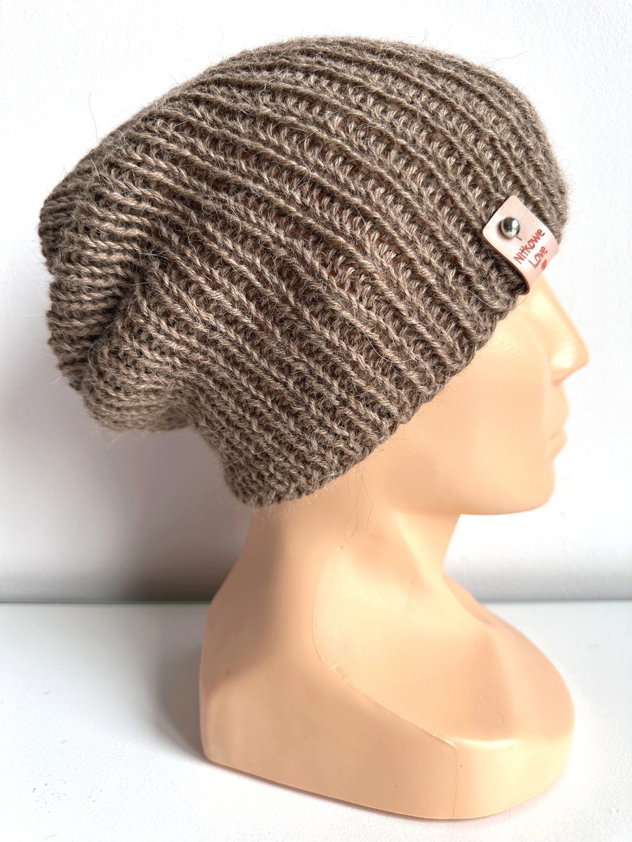 KIARA Alpaca Beanie 100% Alpaca 618 Nugat Beige